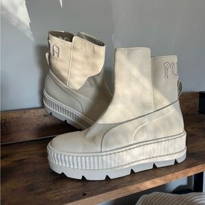 White Puma x Fenty Platform Boots